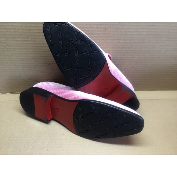 After Midnight Globe 6992 Pink Velvet Loafers Mens Size 7 Prom Wedding Shoes